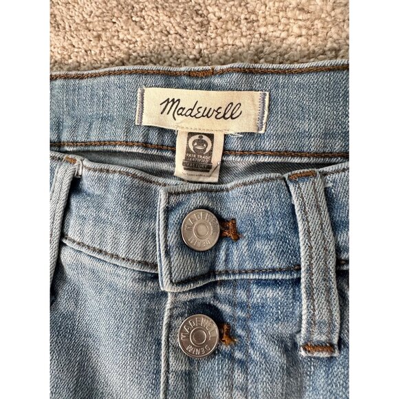 Madewell Womens High-Rise Button Fly Denim Stretch Jeans Distressed Size 28 - Picture 3 of 7